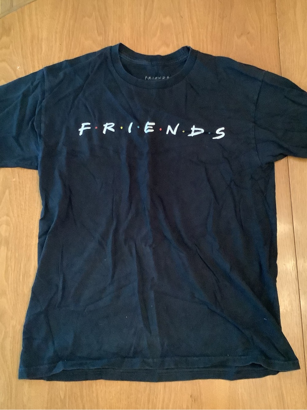 Friends Logo Black Crew Neck T‑Shirt - Black